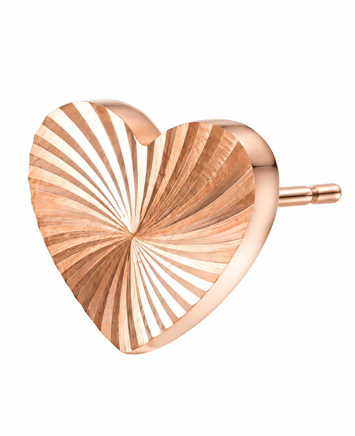 Heart style rose gold