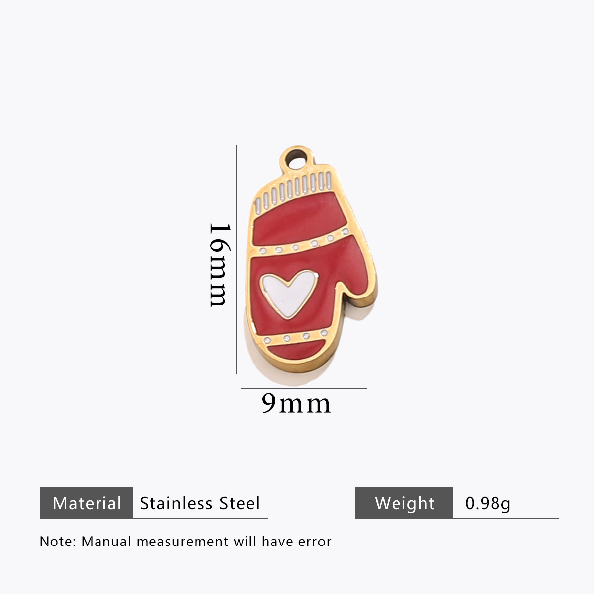 Christmas oil drop cut pendant-gold a