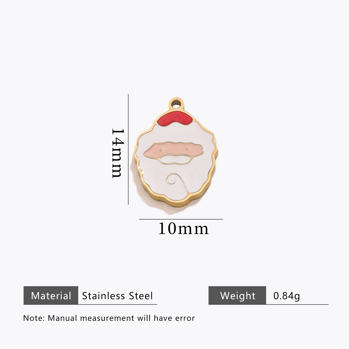 Christmas oil drop cut pendant-gold j