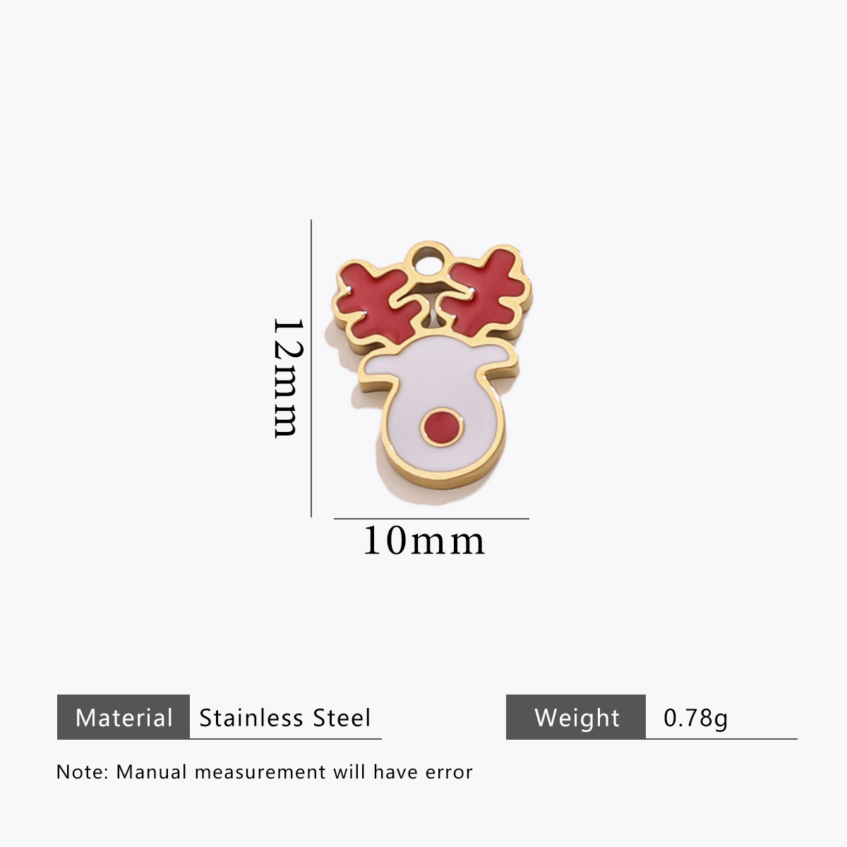 Christmas oil drop cut pendant-gold f