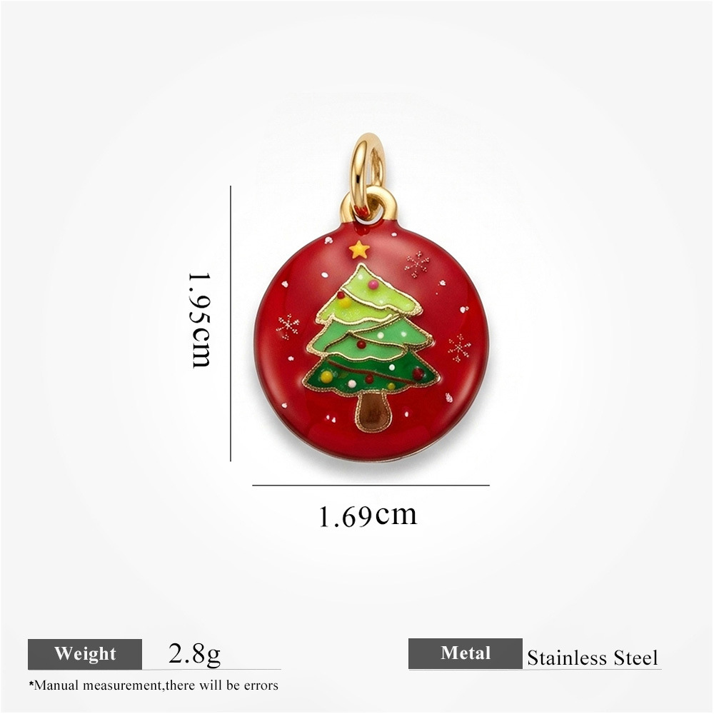 Round Christmas tree pendant