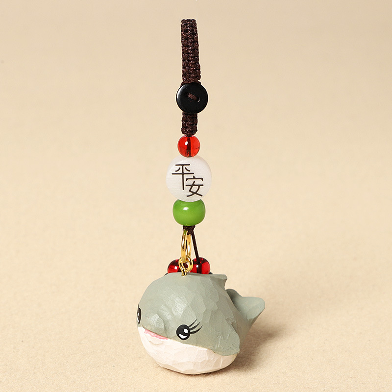 Wood carving light gray dolphin-safe model