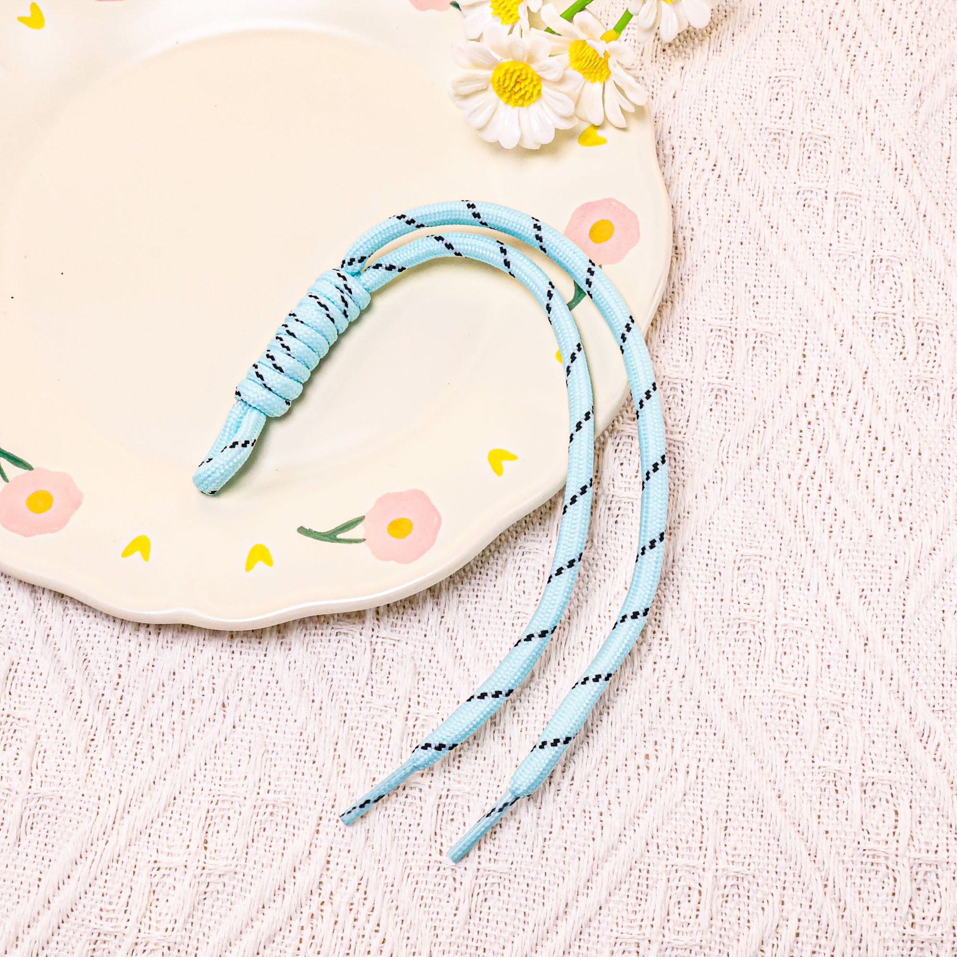 [Light Blue] Colored Lace Double-Strand Cord