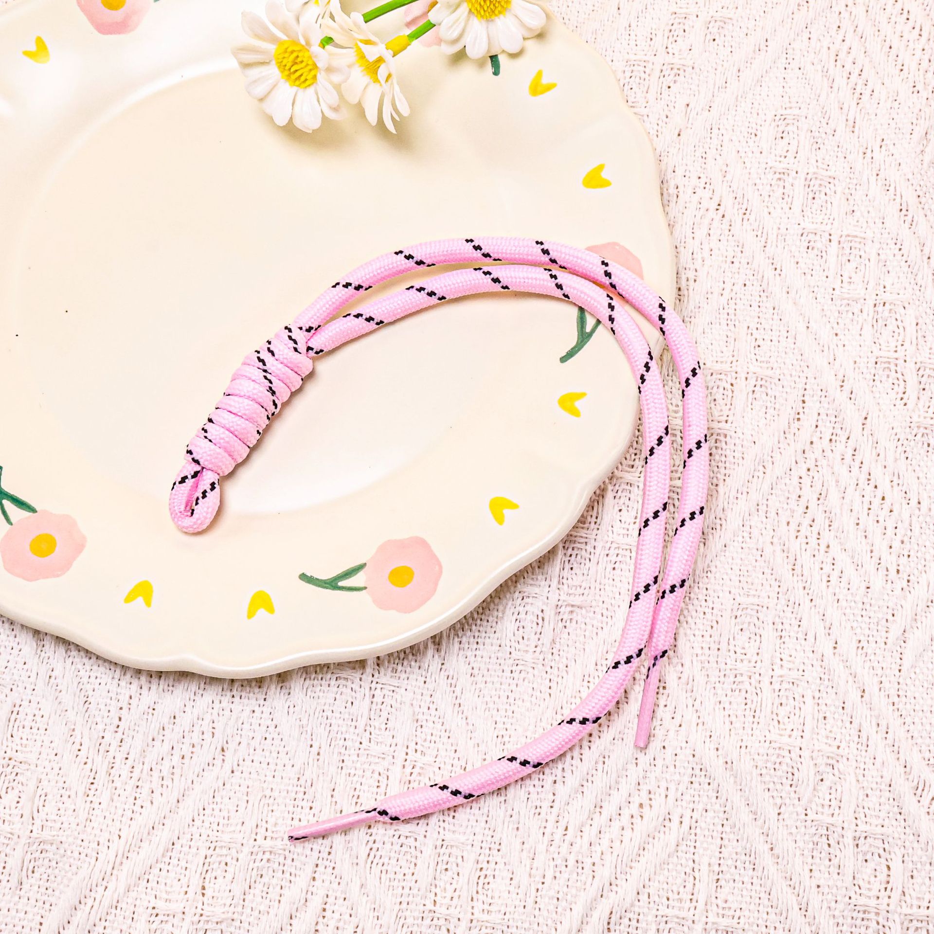 Light Pink Colored Lace Double Strand Rope