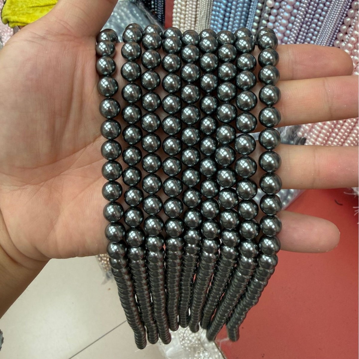 7A High-Quality Imitation Shijia Pearl (Dark Green)