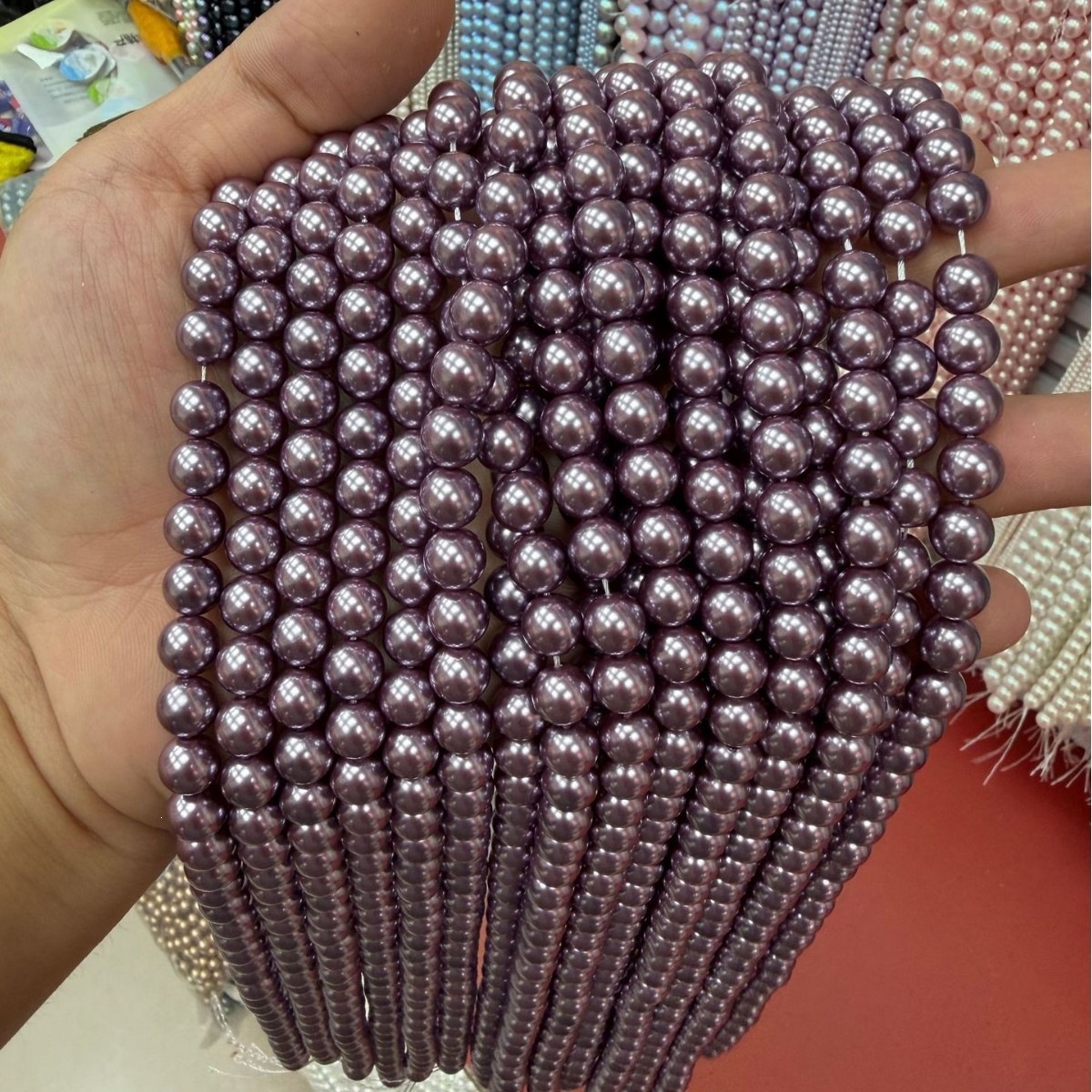 7A High-Quality Imitation Swarovski Pearl (Purple)