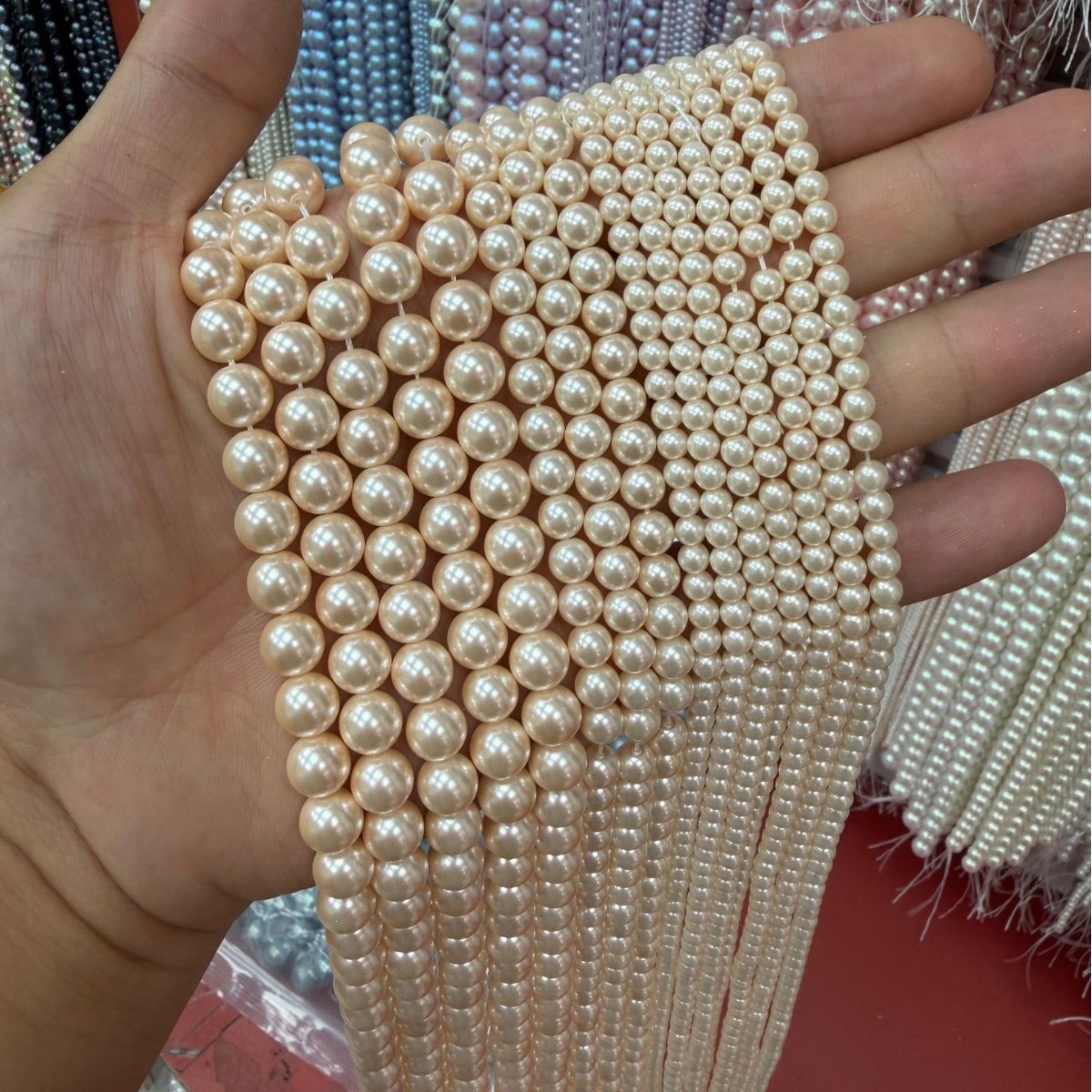 7A high-quality imitation Swarovski pearls (color 2)