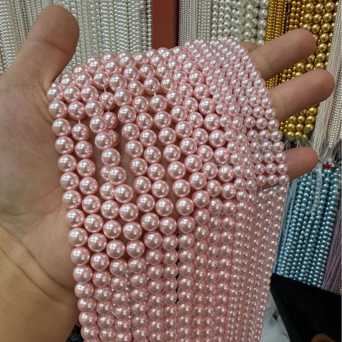 7A high-quality imitation Swarovski pearls (color 5)