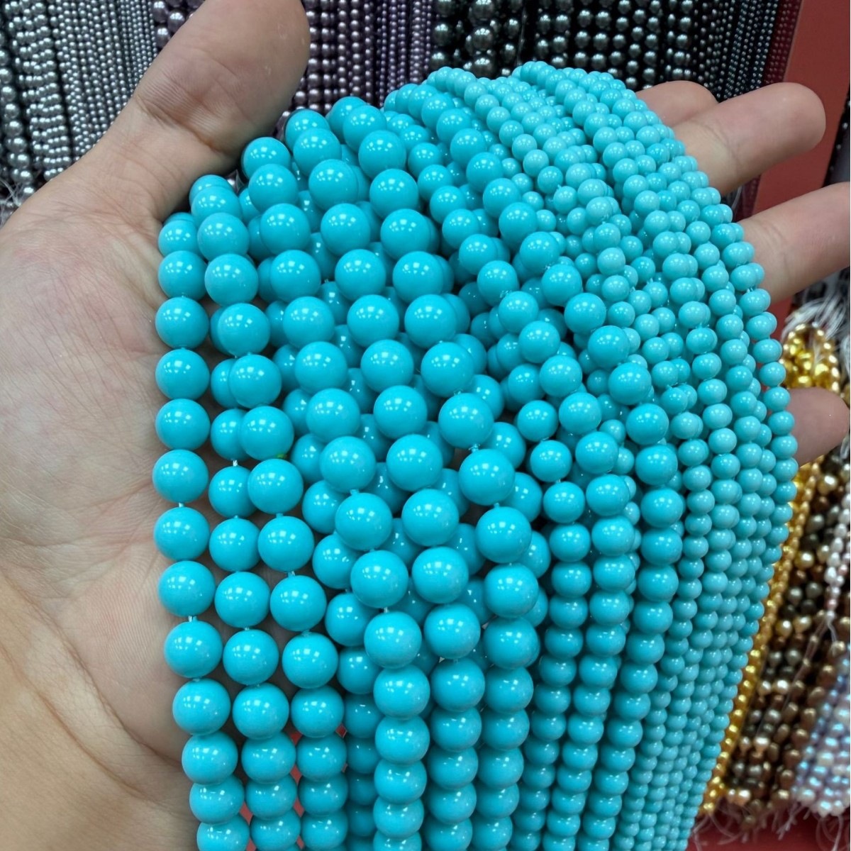 7A high-quality imitation Swarovski pearls (color 7)