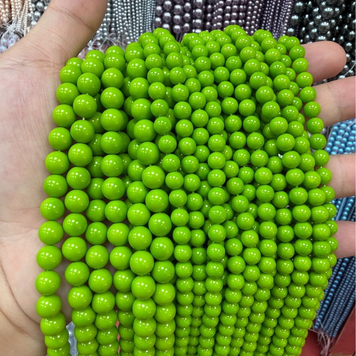 7A high-quality imitation Swarovski pearls (color 8)