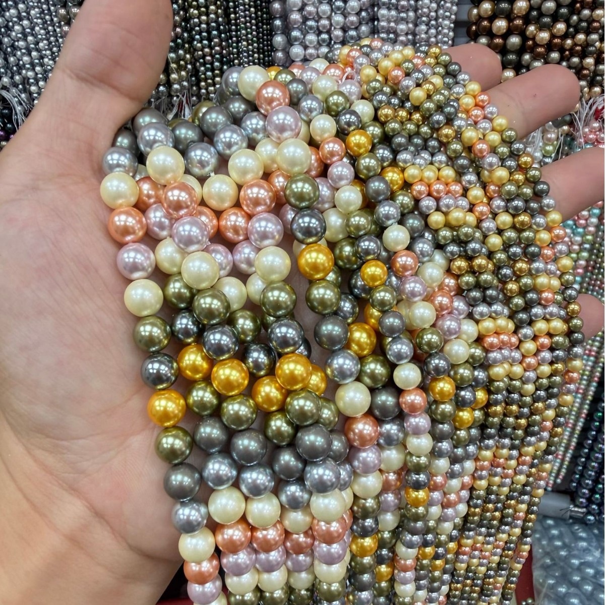 7A high-quality imitation Swarovski pearls (color 25)