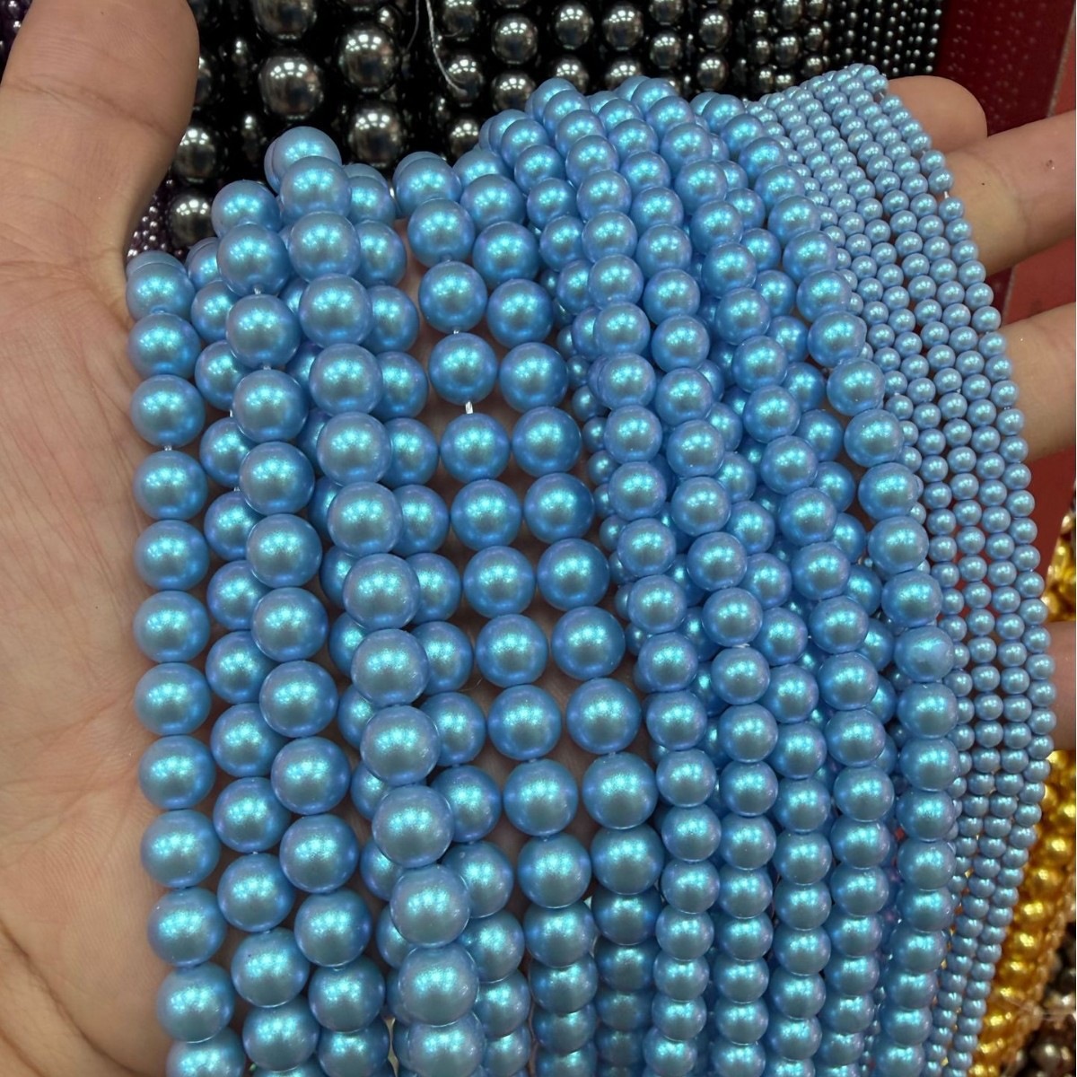 7A High-Quality Imitation Swarovski Pearl (Deep Blue)