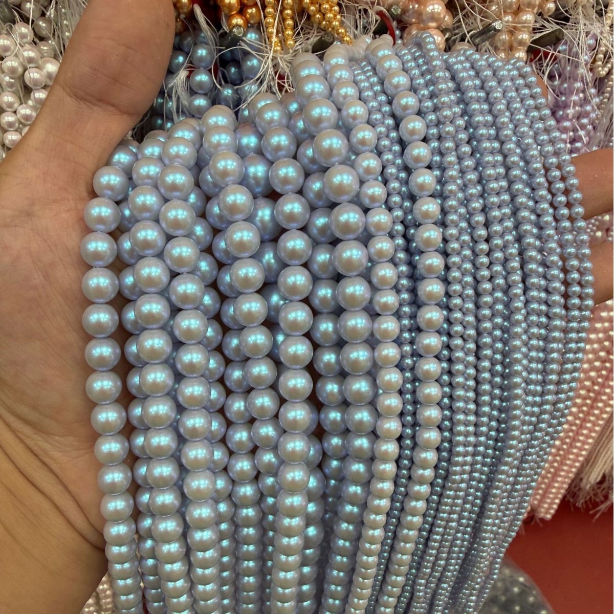 7A High-Quality Imitation Swarovski Pearl (Light Blue)
