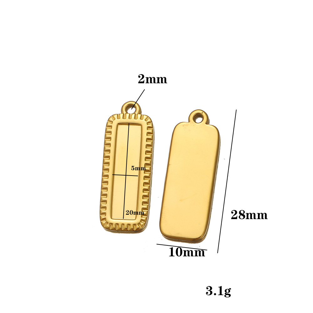 Gold-colored base – 20mm long, 5mm wide