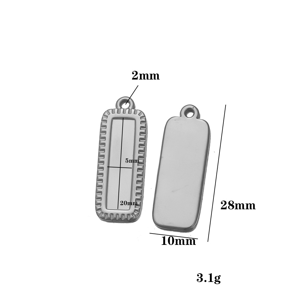 Steel-colored base – 20mm long, 5mm wide