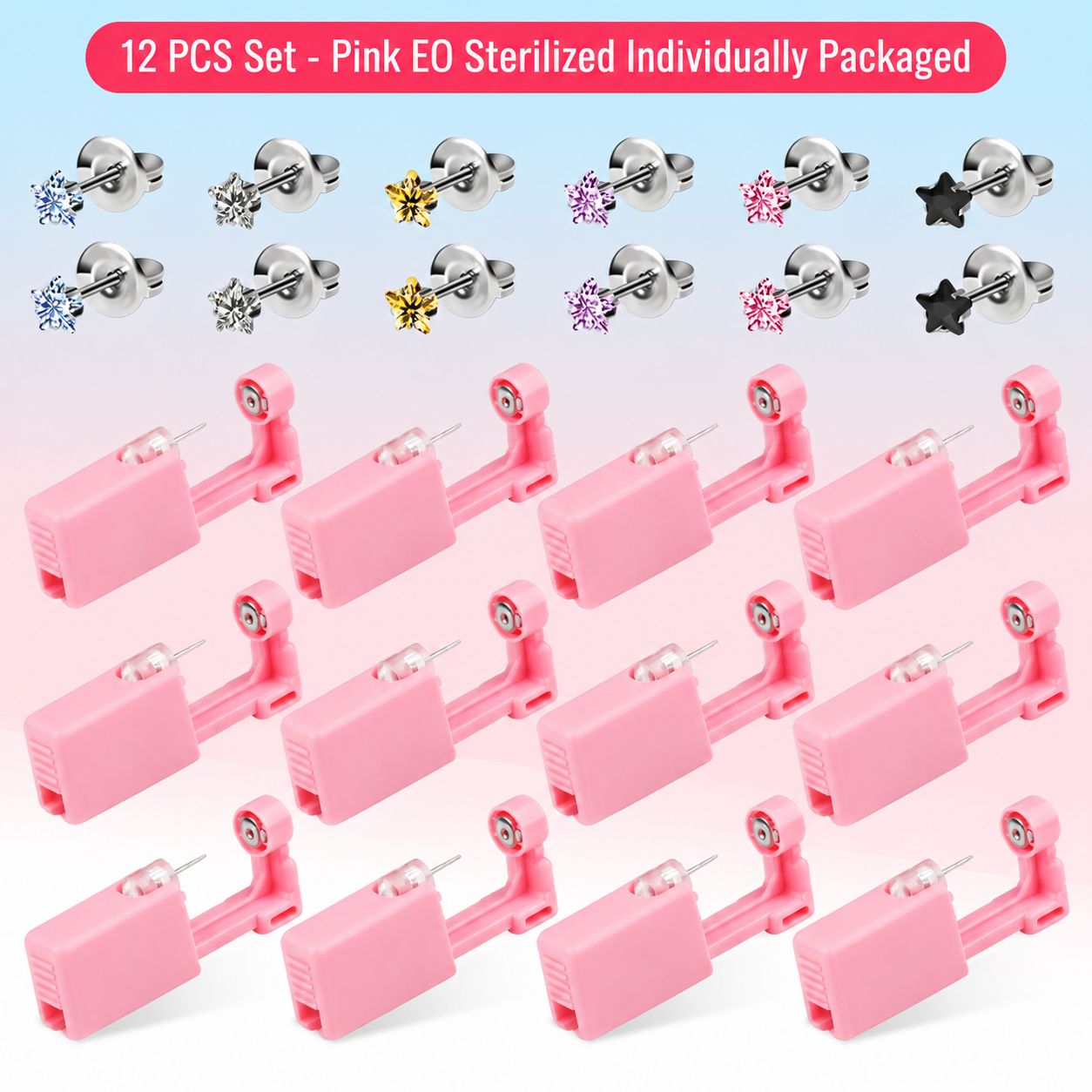 Second generation pink sterilized packaging star crystal twelve-piece set