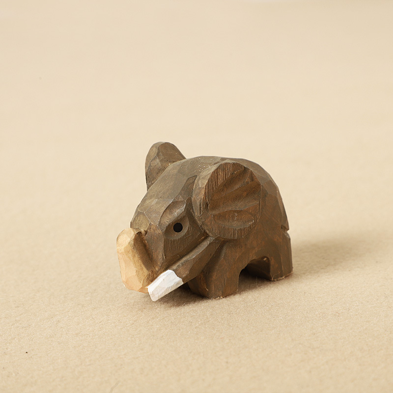 Wood carving elephant-individual ornament