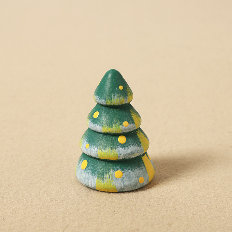 Wood carving christmas tree-individual ornament model