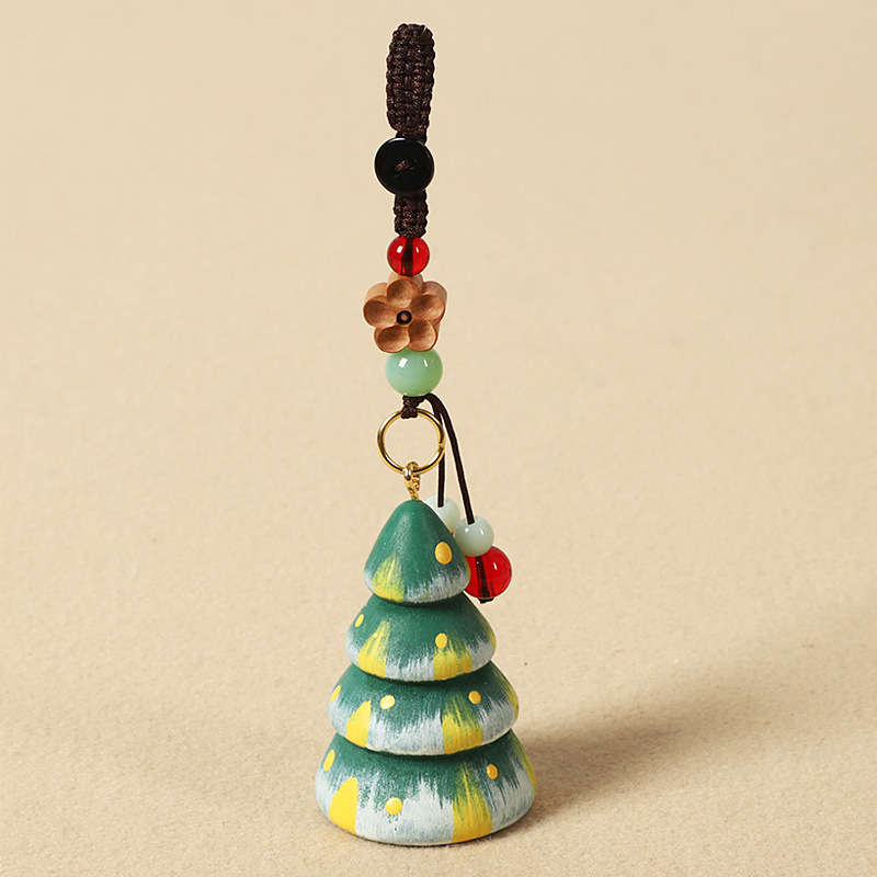 Wood carving christmas tree-peach wood plum blossom style