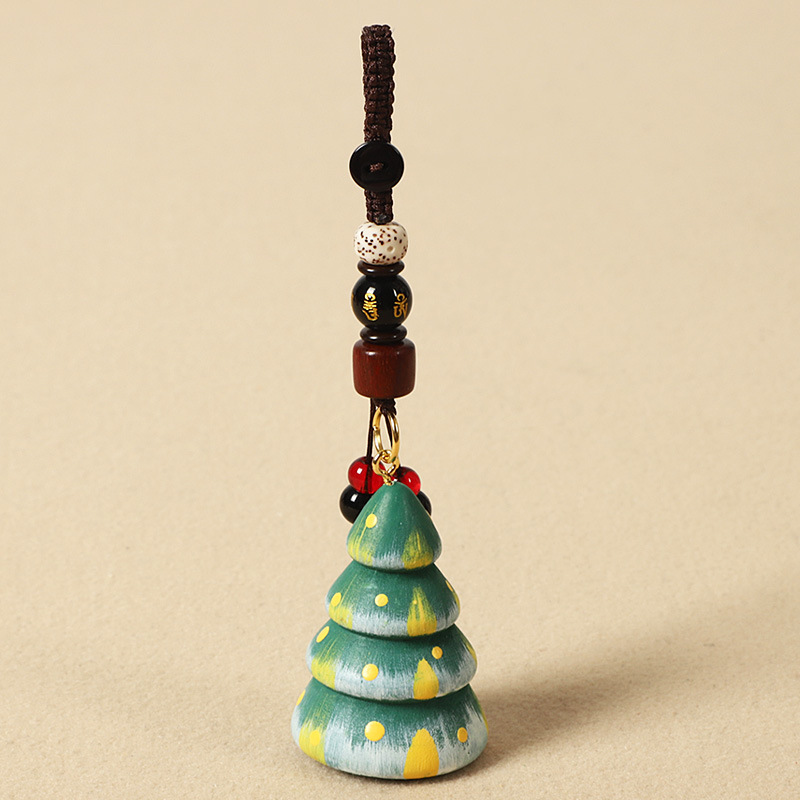 Wood carving christmas tree-six-character mantra