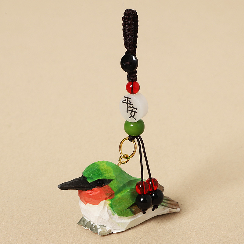 Wood carving hummingbird-safe model