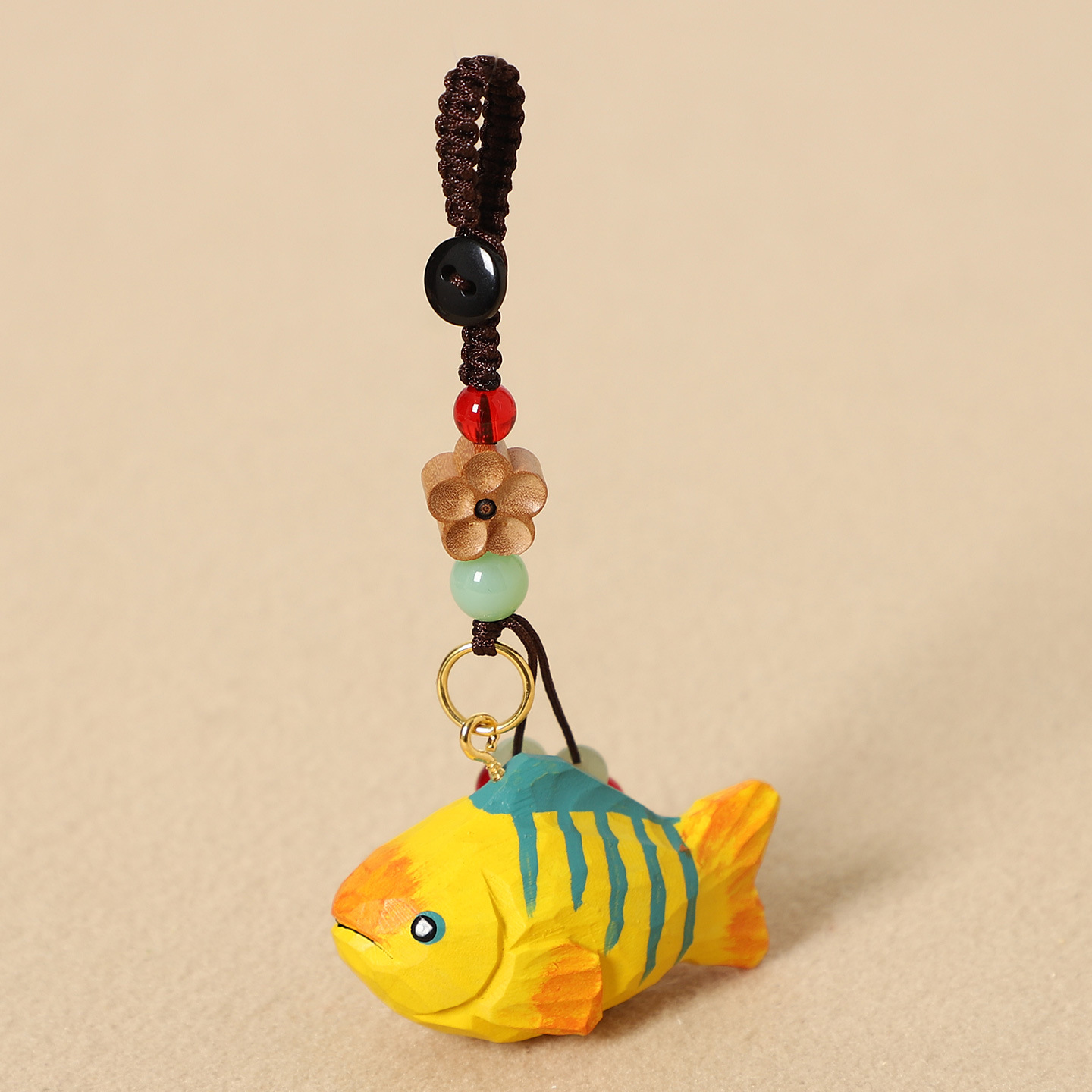 Wood carving tropical fish-peach wood plum blossom style