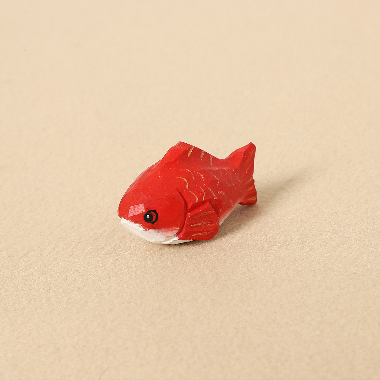 Wood carving small koi-ornament style