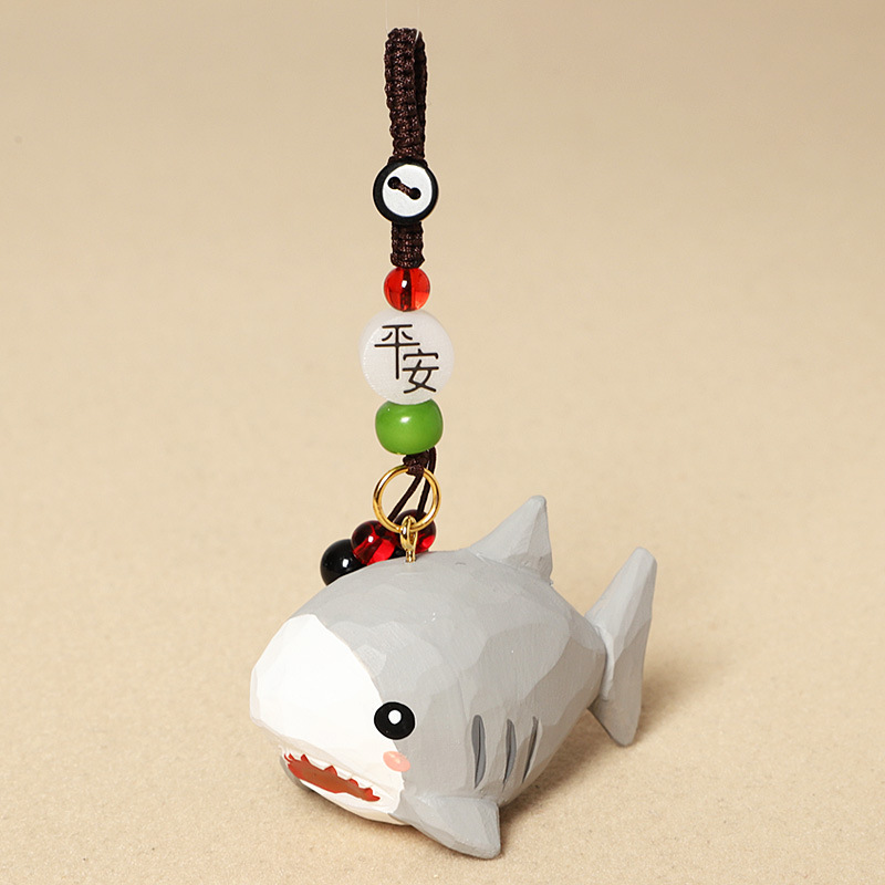 Wood carving big shark-safe model