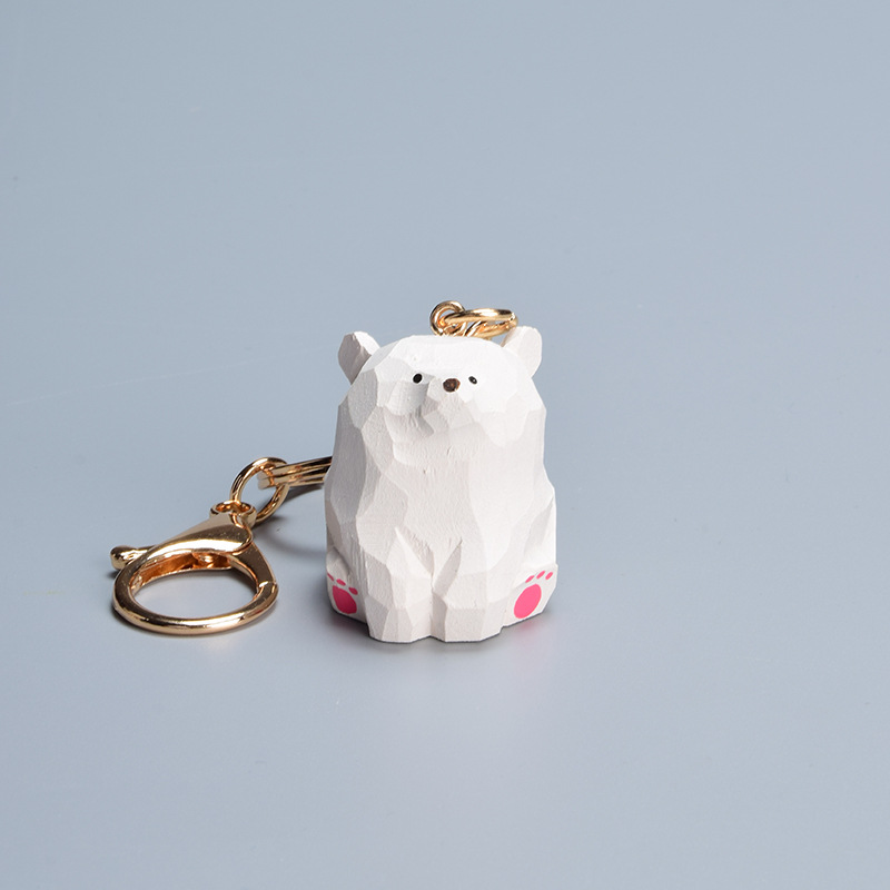 Pendant-carved white bear