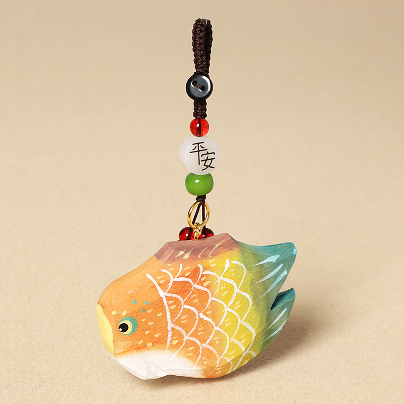 Wood carving big koi-safe style