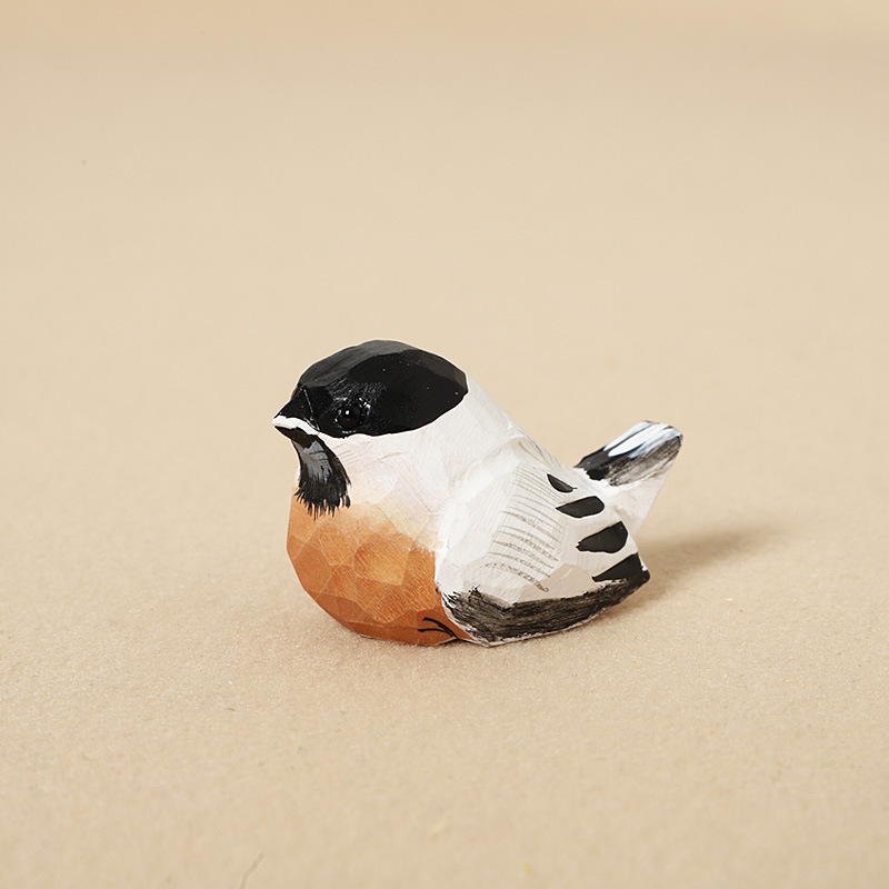 Wood carving magpie-ornament style