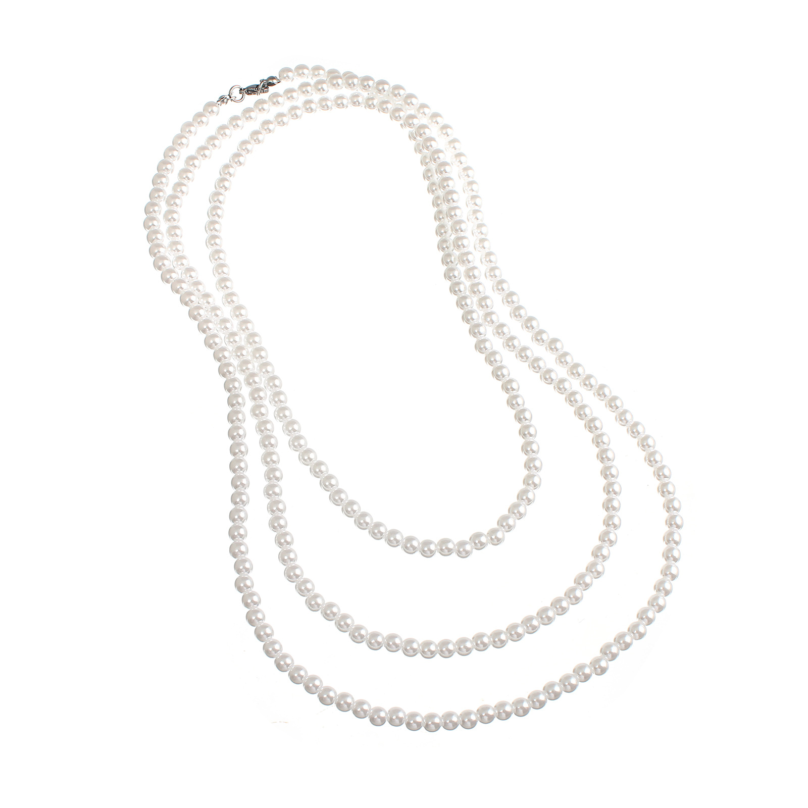 6mm imitation pearl 150cm long necklace