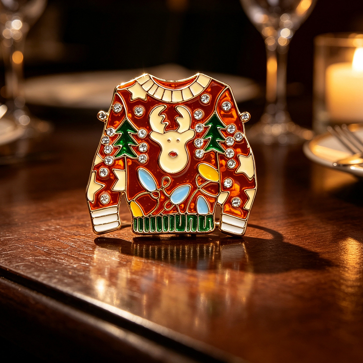 1 Christmas clothing brooch