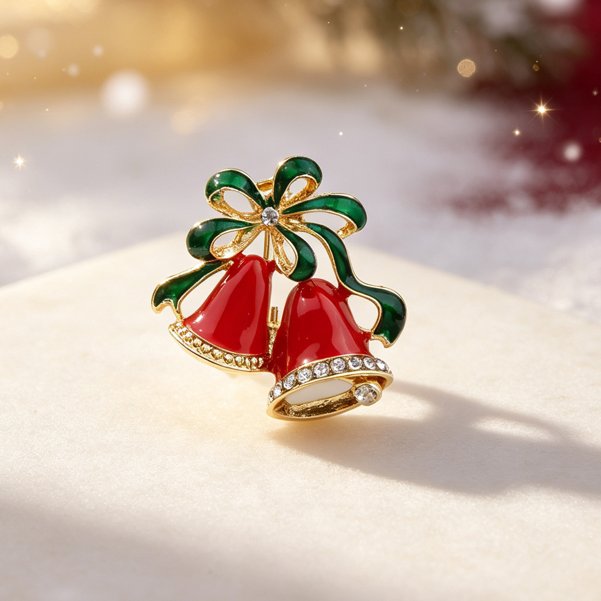 5 Christmas bell brooches