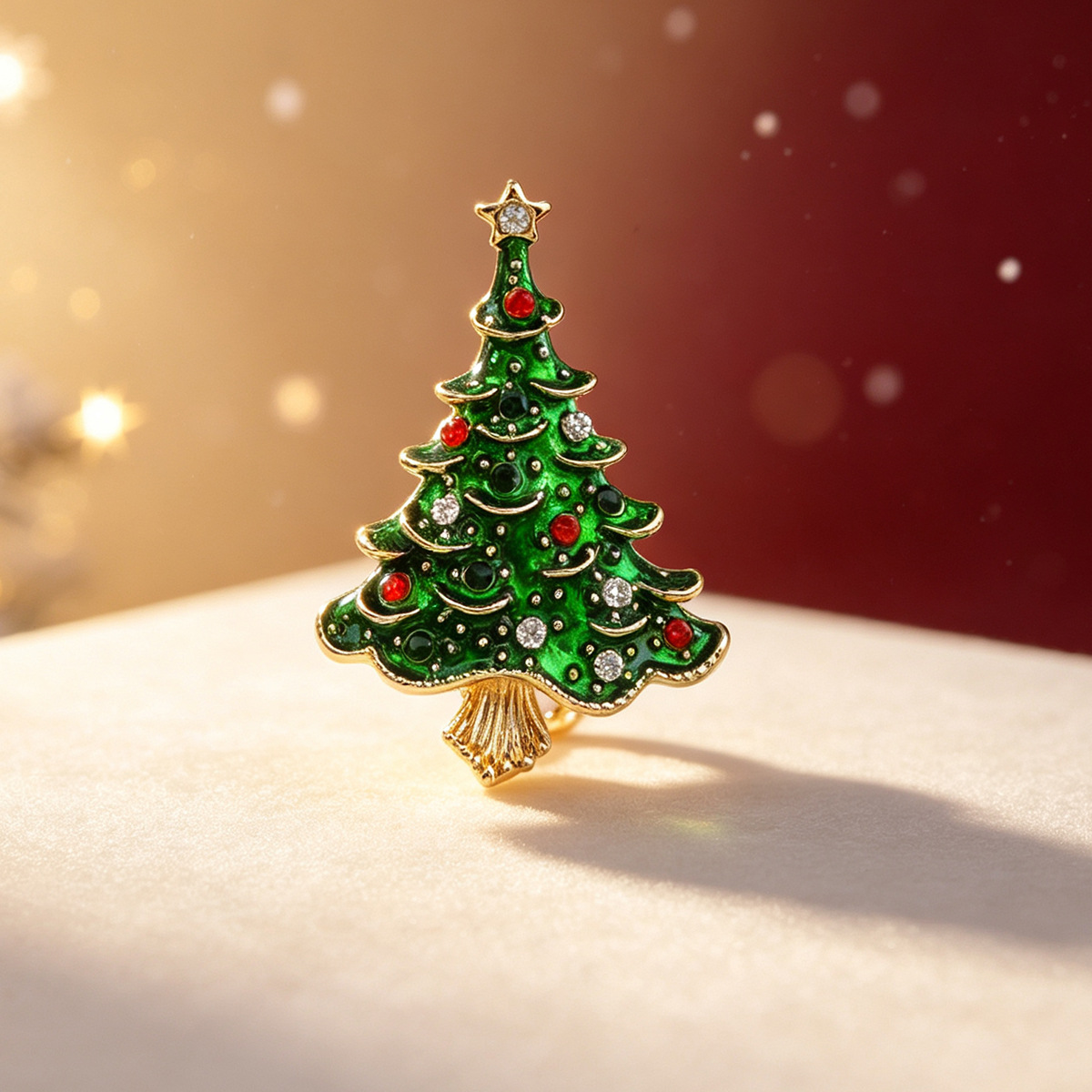 8 Christmas tree brooches