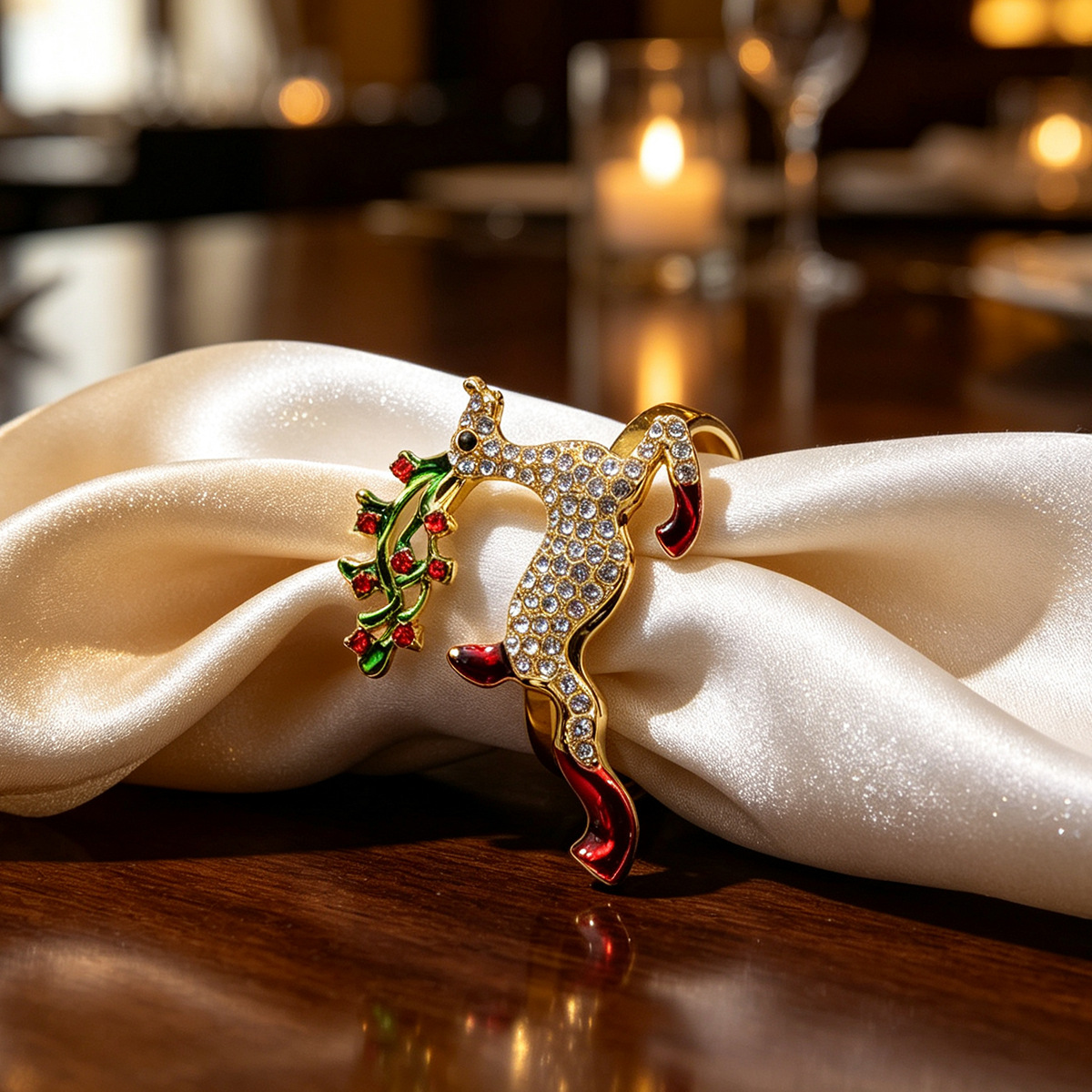 Flat Buckle Reindeer Napkin Ring