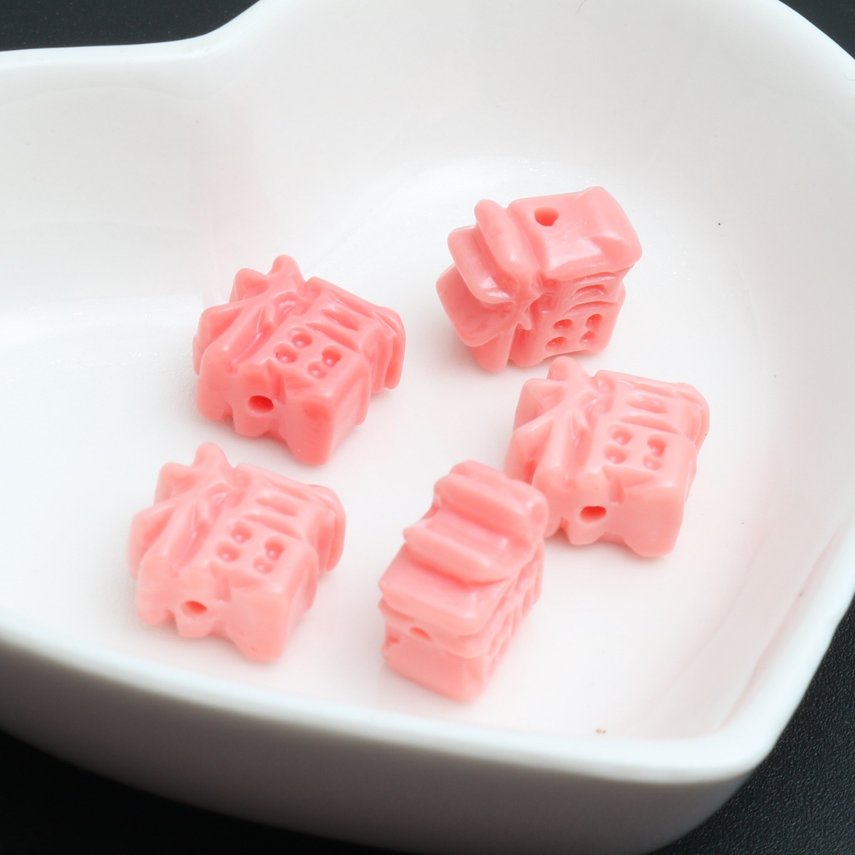 Watermelon red blessing character 12mm