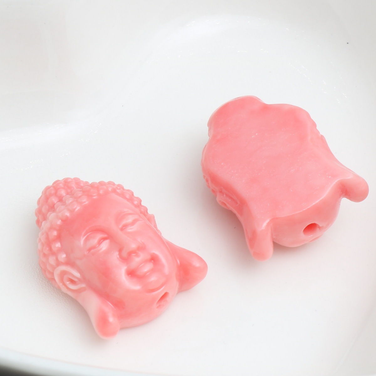 Watermelon red flat bottom buddha 20mm