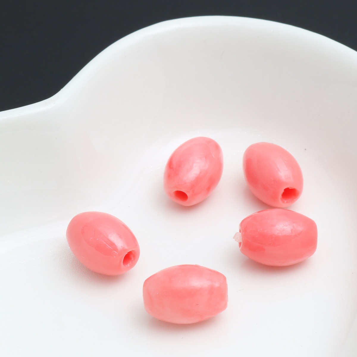 Watermelon red rice beads 7.5*11mm