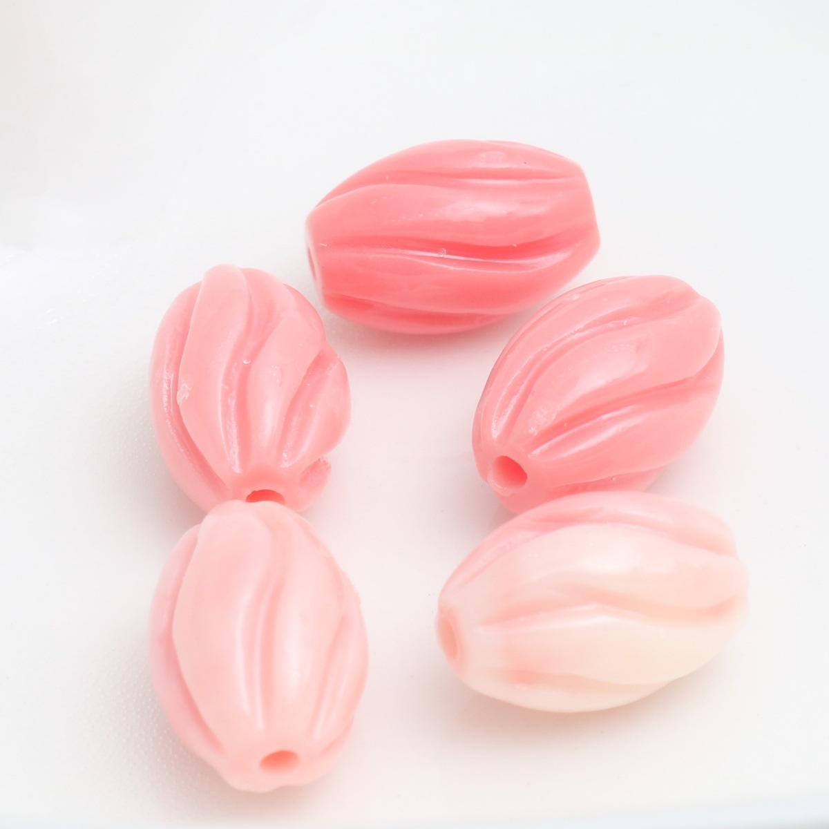 Watermelon red rice beads 6.5*10mm