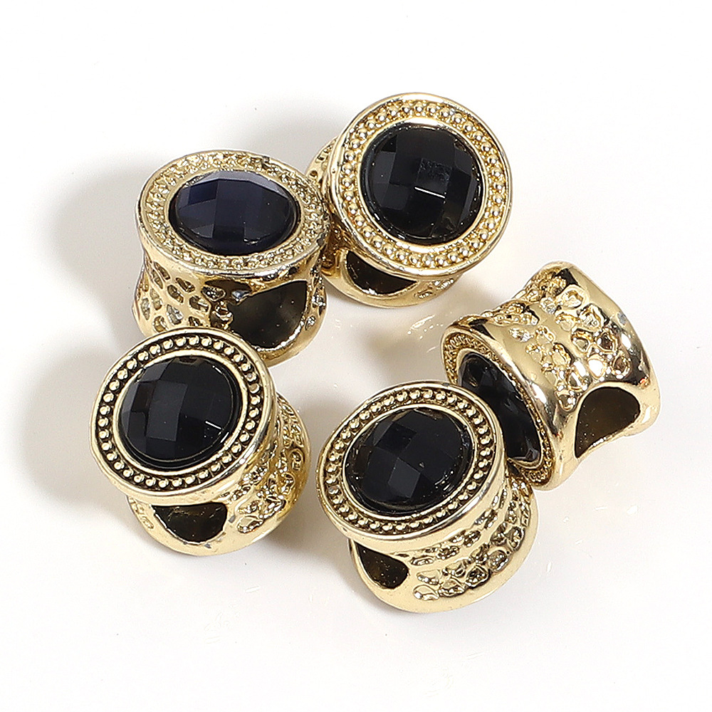 Black double-sided diamond-studded