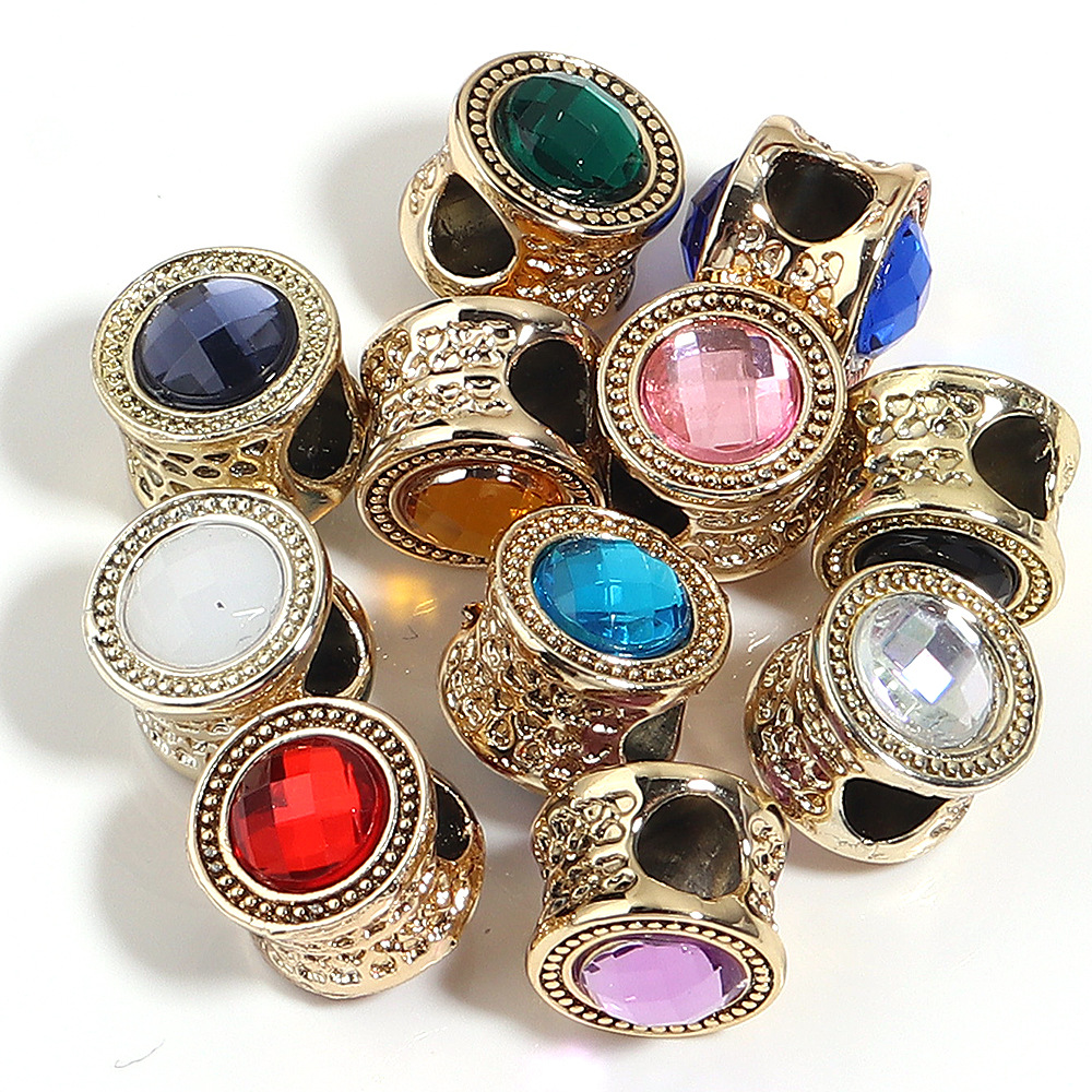 Randomly mixed colors, double-sided with diamond embellishments
