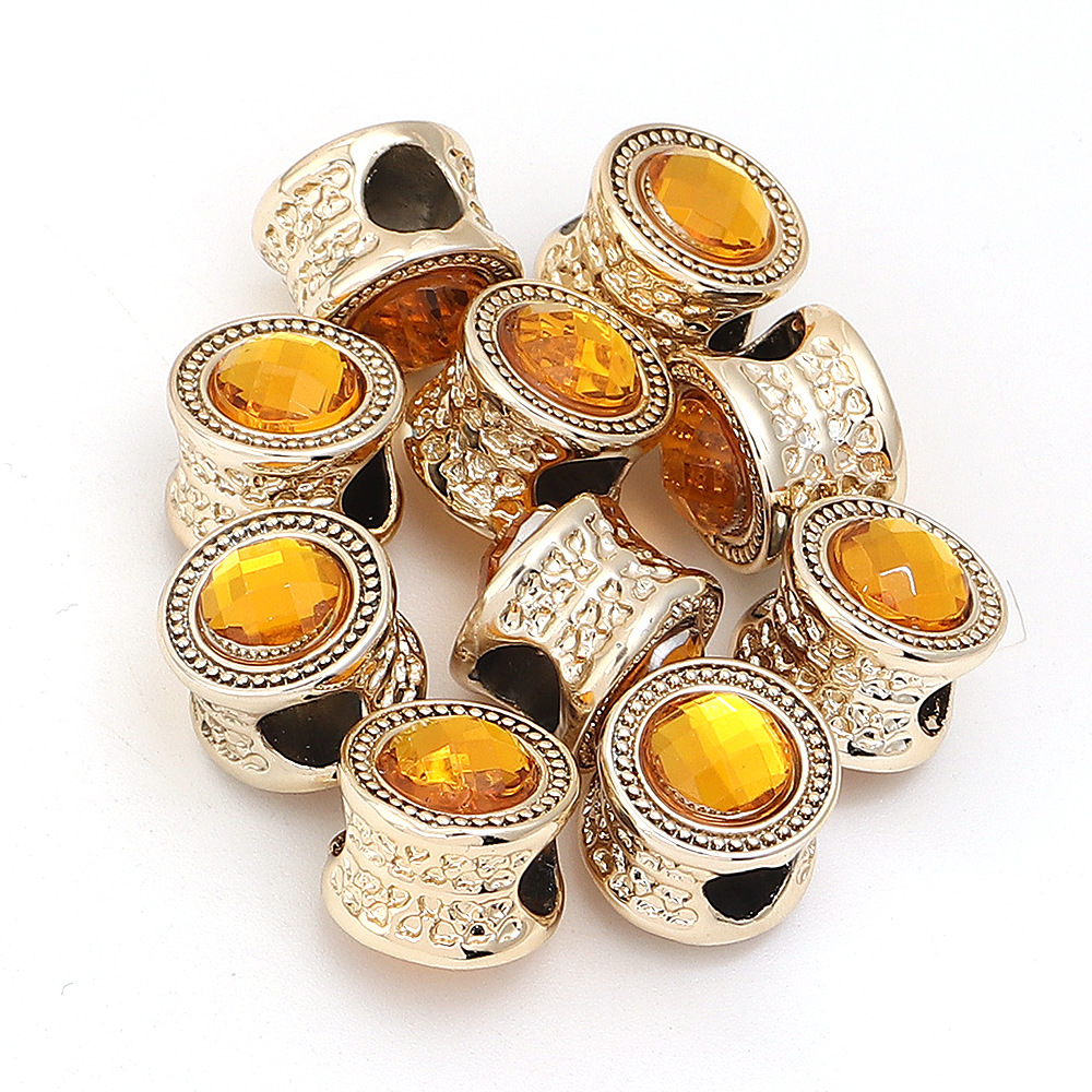 Orange double-sided diamond-encrusted
