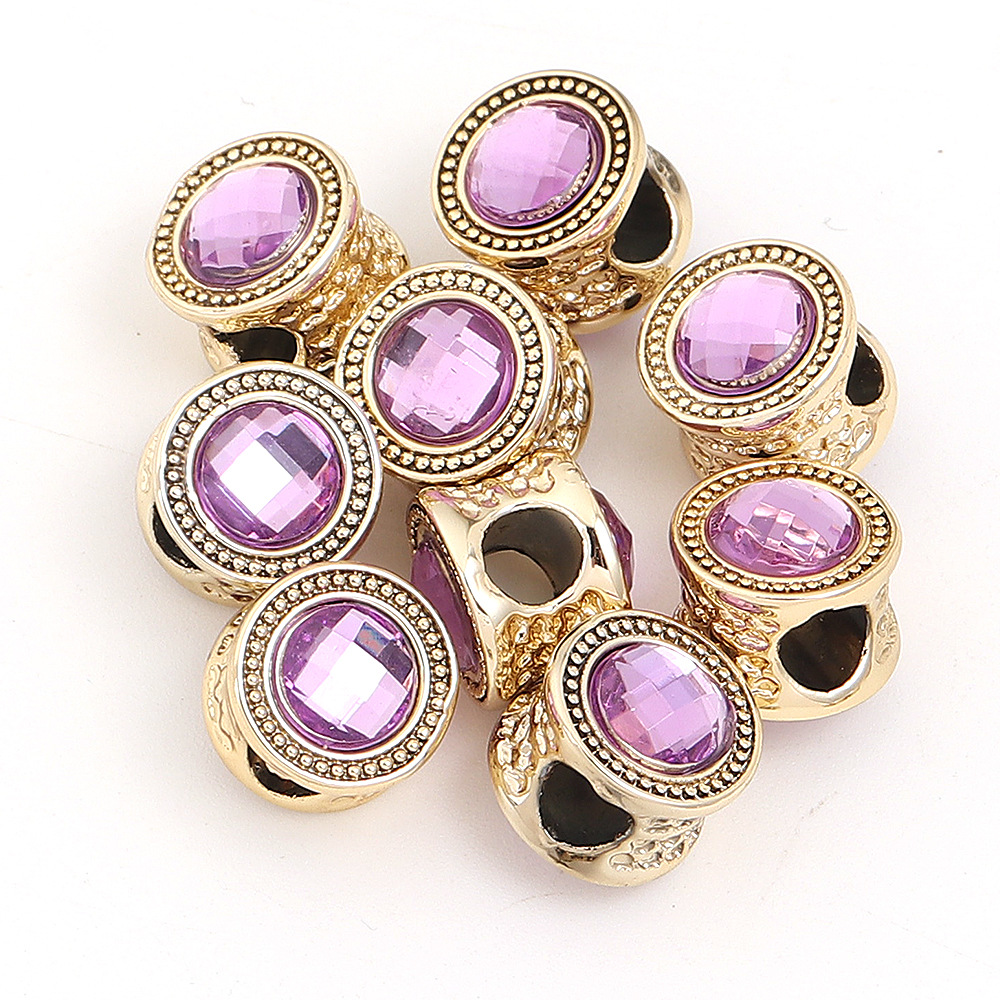 Purple double-sided diamond-encrusted