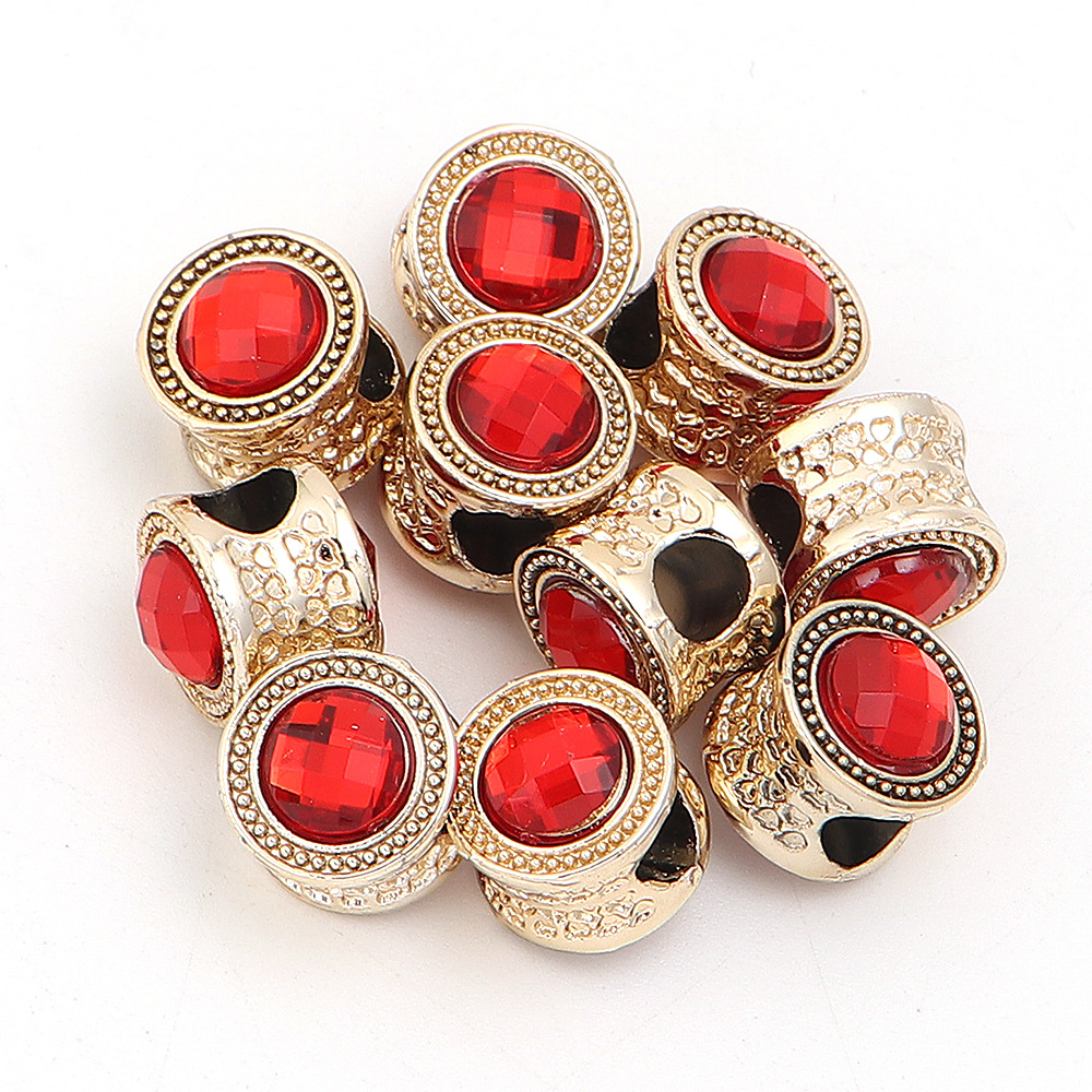 Red double-sided diamond-encrusted