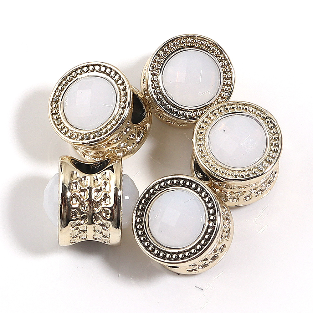 White double-sided diamond-encrusted