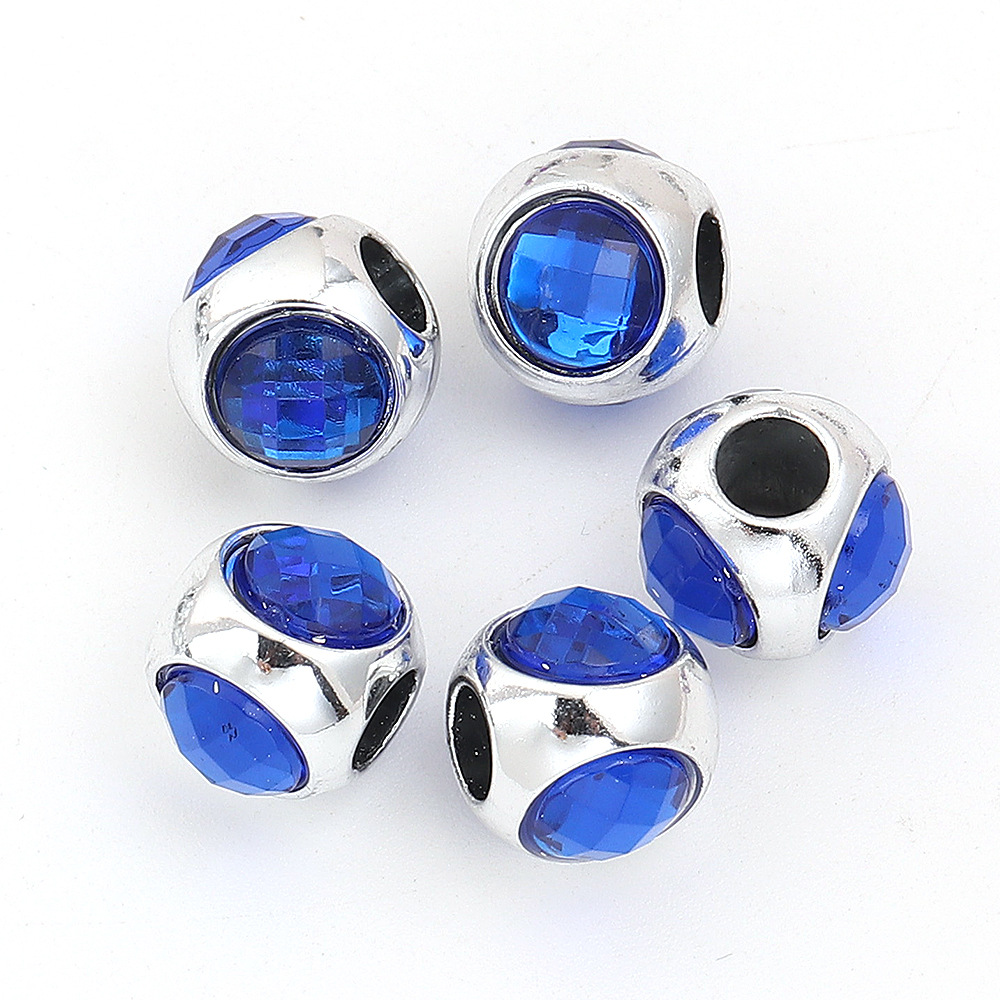Royal blue with diamonds on three sides
