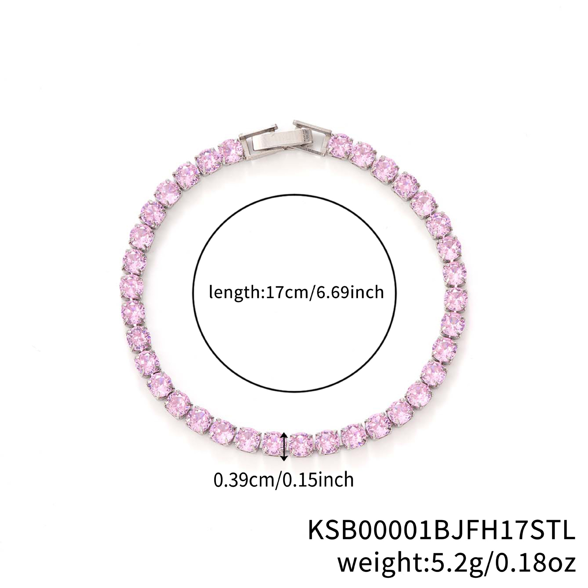 4.0 platinum pink diamond-17cm