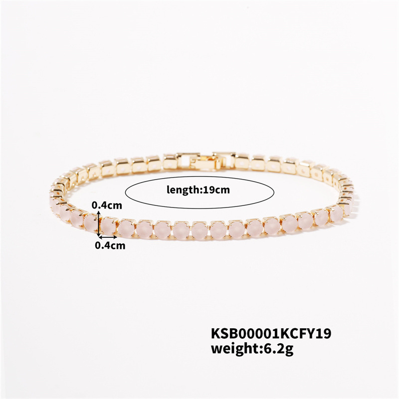 4.0KC gold pink jade 19cm