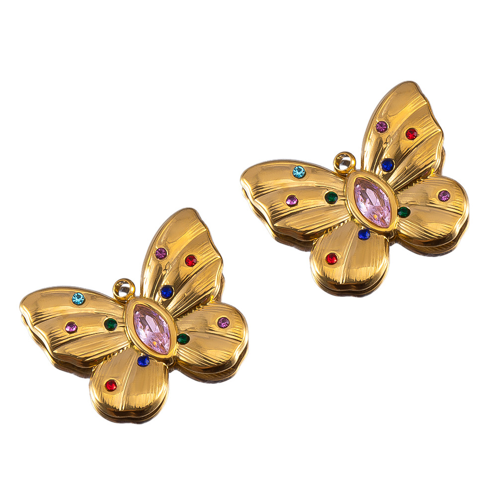 Butterfly-colored diamond-21x17mm